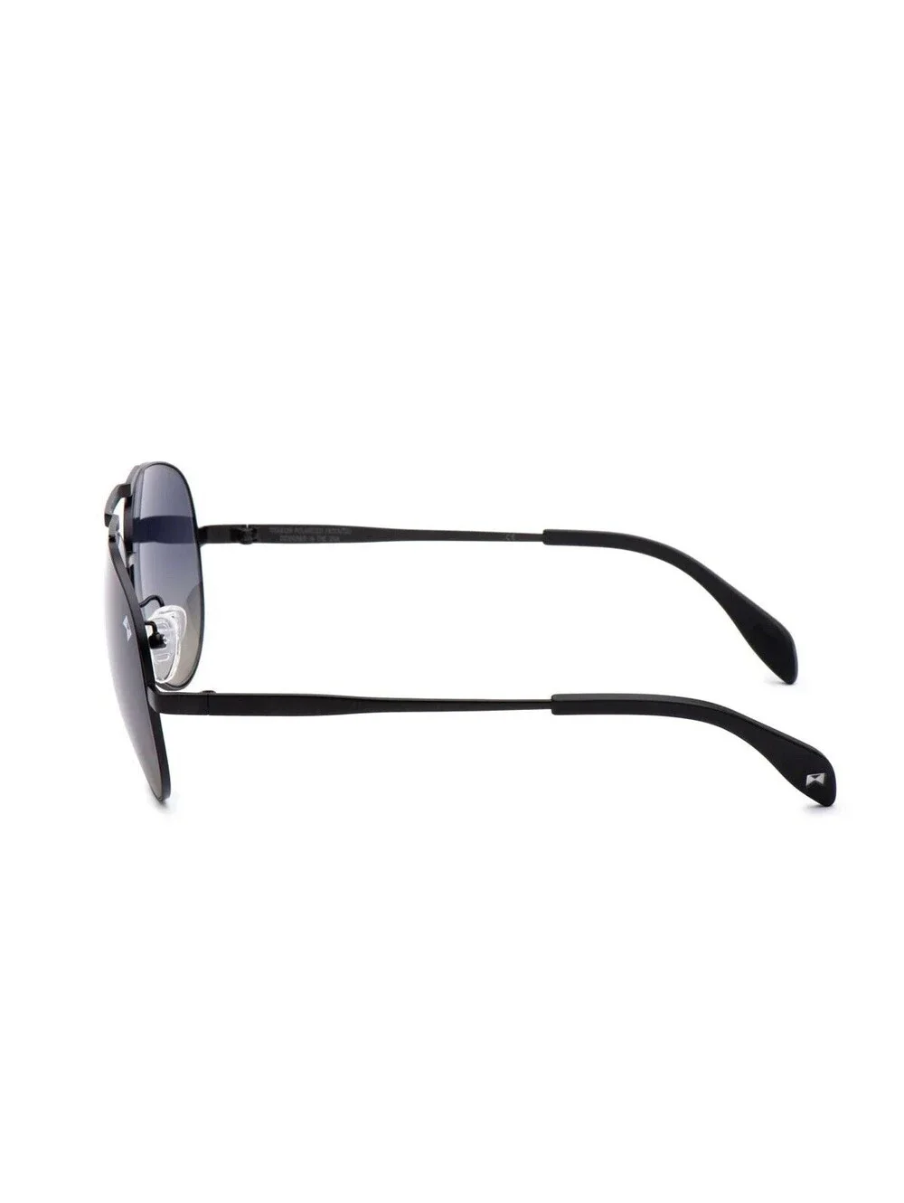William Painter Hughes Polarized Aviator Titanium Sunglasses Black/Black Lens